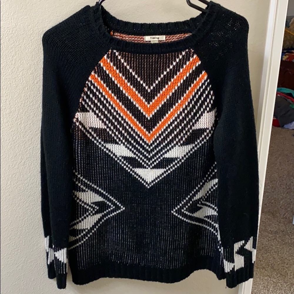 Black and orange sweater . Only worn once.